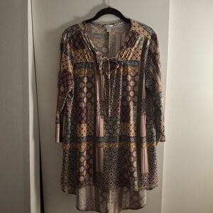 Cato Multicolor Bohemian Women's Tunic Top